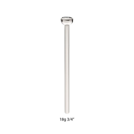 Invictus Titanium 2.5mm Bezel Set Preciosa Gem Nose Pin