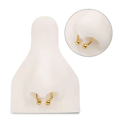 Invictus 24KT Gold PVD Titanium Internally Threaded Circular Barbell