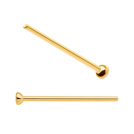 Invictus 24Kt Gold PVD Titanium Bezel Set CZ Nose Pin