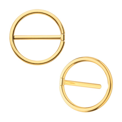Invictus 24Kt Gold PVD Titanium Nipple Clicker Ring | Sold by piece