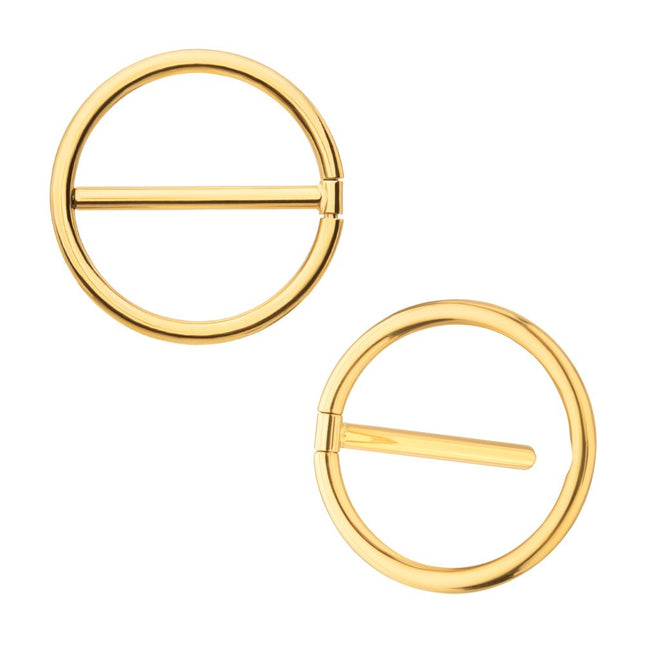 Invictus 24Kt Gold PVD Titanium Nipple Clicker Ring | Sold by piece