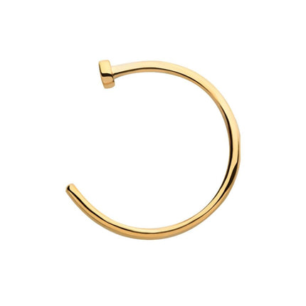 Invictus 24KT Gold PVD Titanium Flat Back Nose Ring