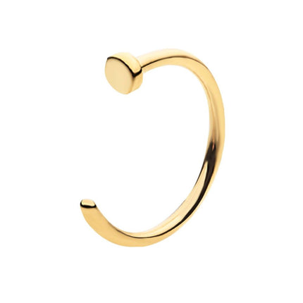 Invictus 24KT Gold PVD Titanium Flat Back Nose Ring