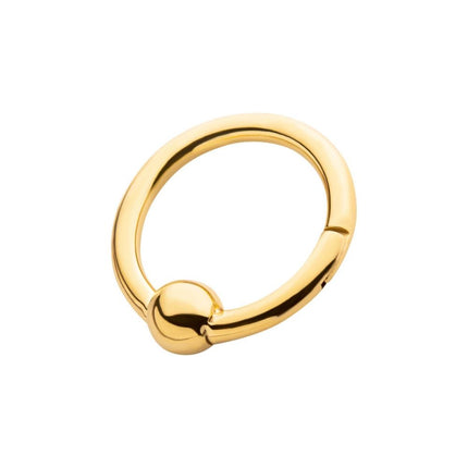 Invictus 24KT Gold PVD Titanium Ball Hinged Segment Ring