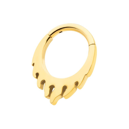 Invictus 24Kt Gold PVD Titanium Flame Front Facing Hinged Segment Clicker