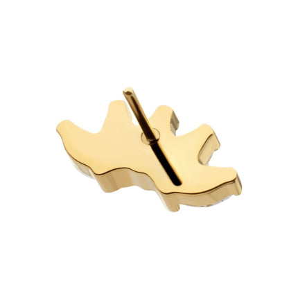 Invictus 24Kt Gold PVD Titanium Threadless Prong Set 5- Marquise Gem Fan Cluster Top