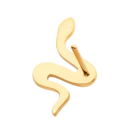Invictus 24Kt Gold PVD Titanium Threadless Snake Top