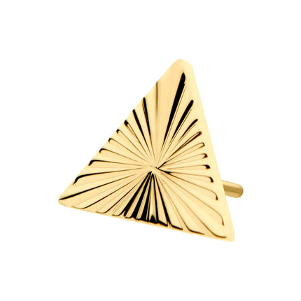 Invictus 24Kt Gold PVD Titanium Threadless Corrugated Triangle Top