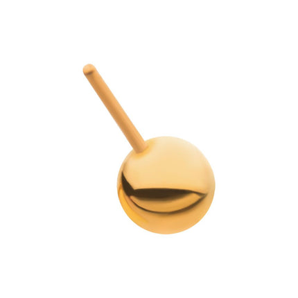Invictus 24KT Gold PVD Titanium Threadless with Ball Top