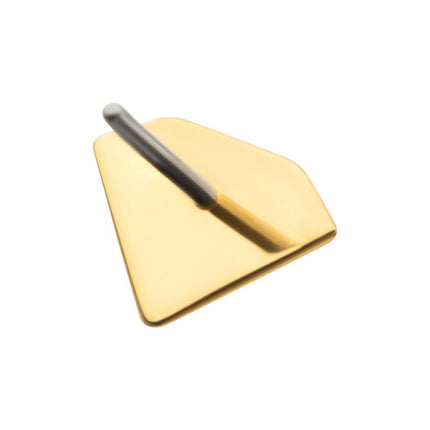 Invictus 24KT Gold PVD Titanium Threadless 3D Diamond Shape Top