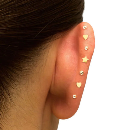 Invictus 24Kt Gold PVD Titanium Threadless Star Back Duality Labret (Base Only)