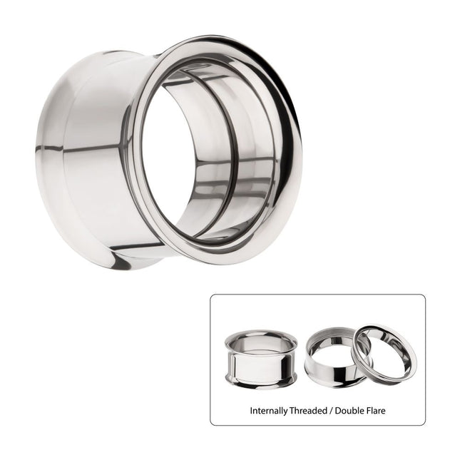 Invictus Titanium Internally Threaded Double Flare Basic Tunnel | Sold by piece