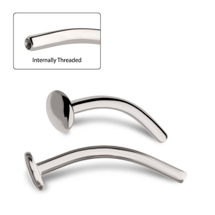 Invictus Titanium Internally Threaded with Fixed Disk Floating Navel Bar