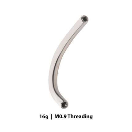 Invictus 16g Titanium Internally Threaded J Curved Barbell