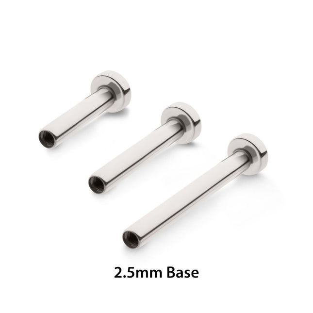 Invictus Titanium Internally Threaded Micro Labret Pin with 2.5mm Base