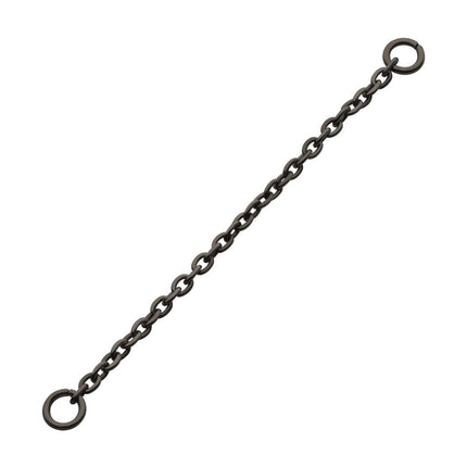 Invictus Black PVD Titanium 1.5mm Rolo Chain with 2 Rings