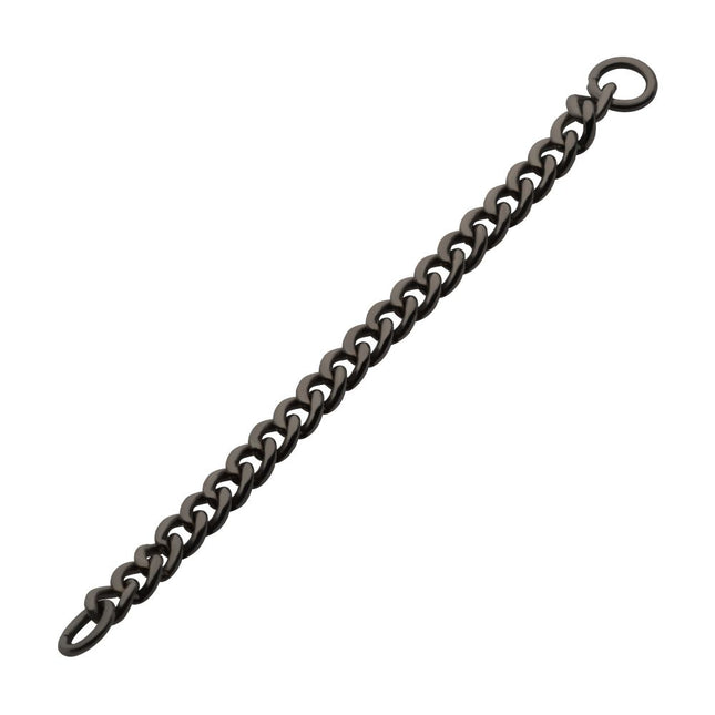 Invictus Black PVD Titanium 2.1mm Curb Chain with 2 Rings
