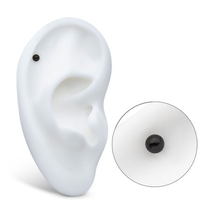 Invictus Black PVD Titanium Internally Threaded Labret with 3mm ball and 4mm base