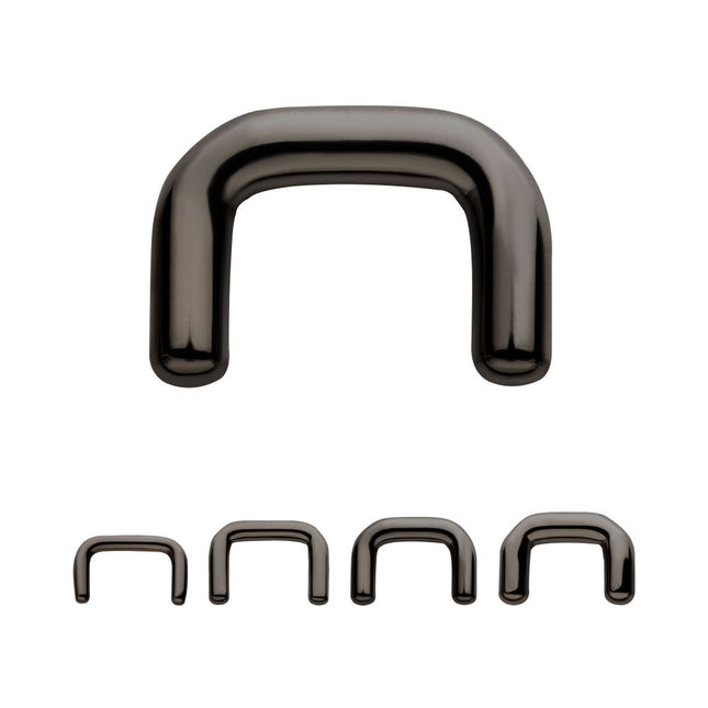Invictus Black PVD Titanium Mini Staple Septum Retainer