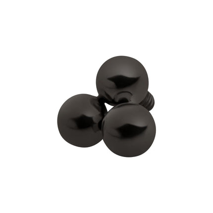 Invictus Black PVD Titanium Internally Threaded Trinity Ball Top