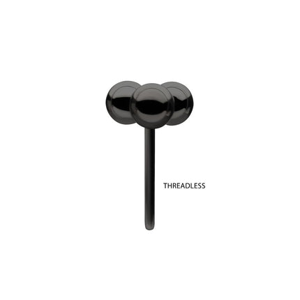 Invictus Black PVD Titanium Threadless Ball Top