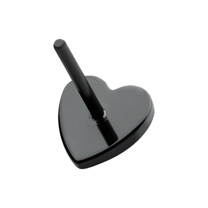 Invictus Black PVD Titanium Threadless Heart Top