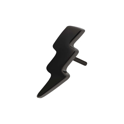 Invictus Black PVD Titanium Threadless Lightning Bolt Top