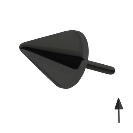 Invictus Black PVD Titanium Threadless Spike Top