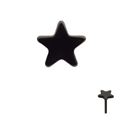 Invictus Black PVD Titanium Threadless Star Top