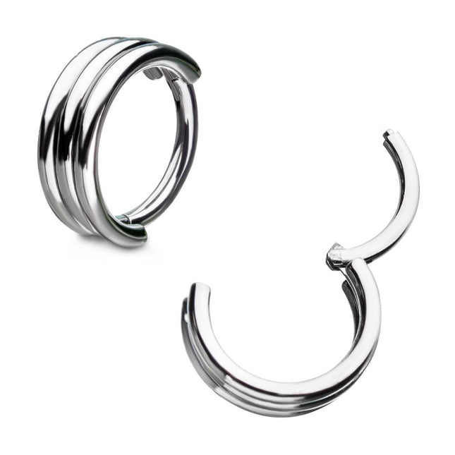 Invictus Titanium with Triple Stack Design Side Facing Hinged Segment Clicker
