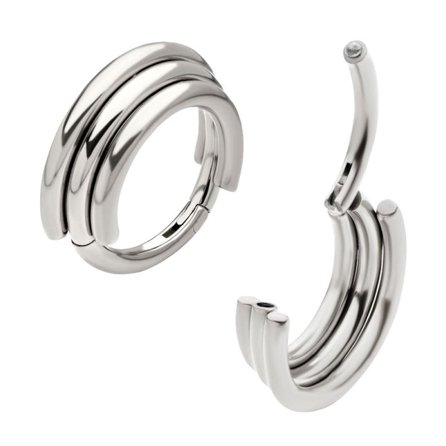 Invictus Titanium Triple Stacked Side Facing Hinged Segment Clicker