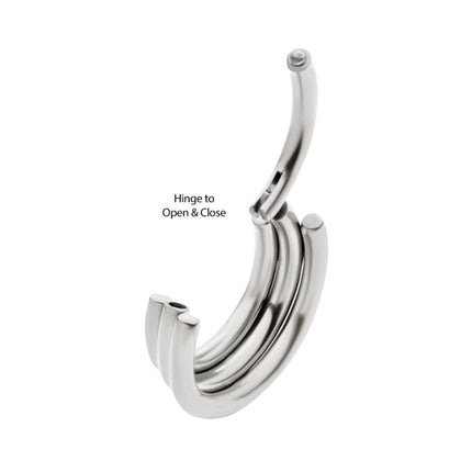 Invictus Titanium Triple Stacked Side Facing Hinged Segment Clicker