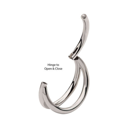 Invictus Titanium Double Hoop Side Facing Hinged Segment Clicker