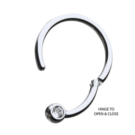 Invictus Titanium Bezel Set Gem Hinged Segment Ring