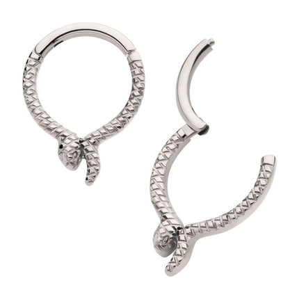 Invictus Titanium Snake Design Front Facing Hinged Segment Clicker