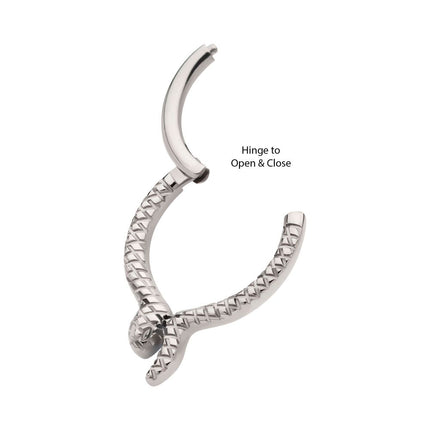 Invictus Titanium Snake Design Front Facing Hinged Segment Clicker