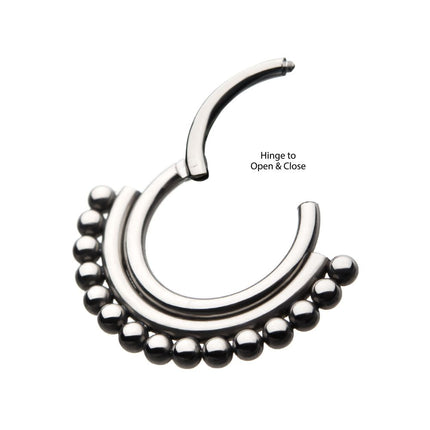 Invictus Titanium 15-Beaded Classic Front Facing Hinged Segment Clicker