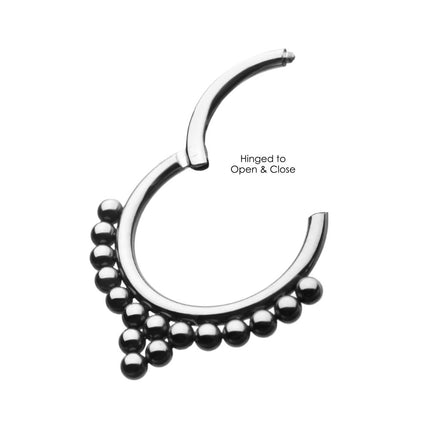 Invictus Titanium 1 Tri-Bead Cluster and 13 Beads Hinged Segment Clicker