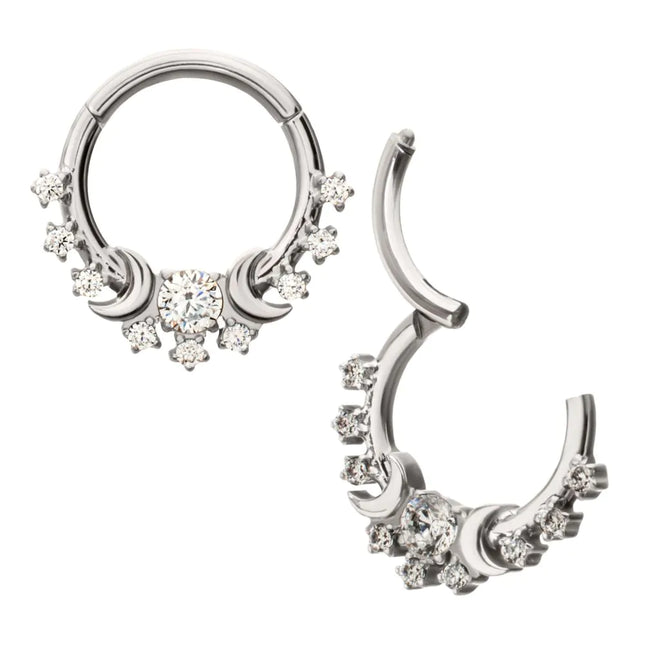 Invictus Titanium Triple Moon Phase Hinged Segment Clicker