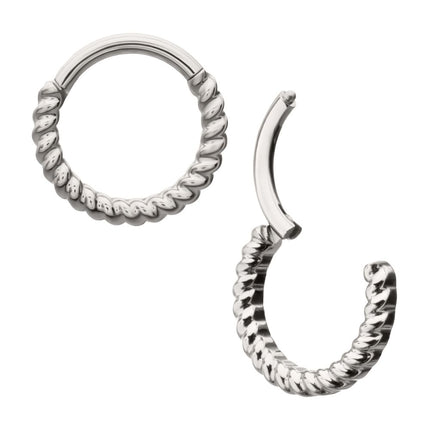 Invictus Titanium Twisted Rope Front Facing Hinged Segment Clicker