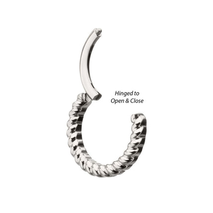 Invictus Titanium Twisted Rope Front Facing Hinged Segment Clicker