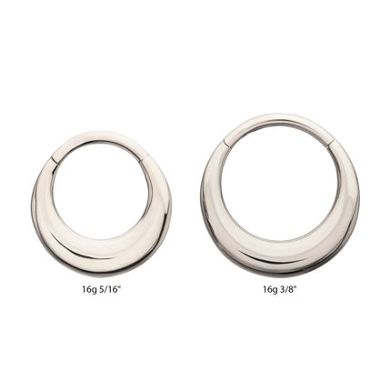 Invictus Titanium Sleek Dome Septum Front Facing Hinged Segment Clicker