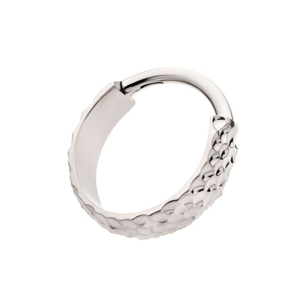 Invictus Titanium Hammered Pattern Side Facing Hinged Segment Clicker
