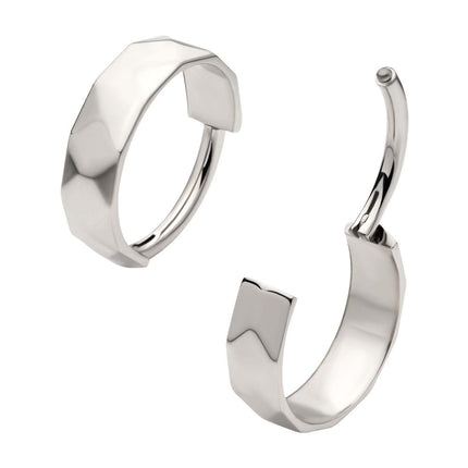 Invictus Titanium Diamond Cut Pattern Side Facing Hinged Segment Clicker