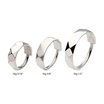 Invictus Titanium Diamond Cut Pattern Side Facing Hinged Segment Clicker