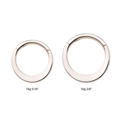 Invictus Flat Bar Titanium Front Facing Hinged Segment Clicker