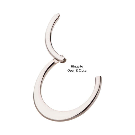 Invictus Flat Bar Titanium Front Facing Hinged Segment Clicker