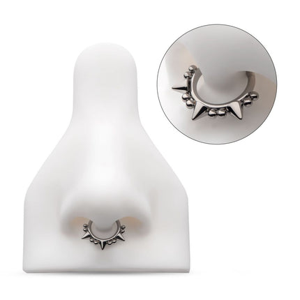 Invictus Titanium Beads & Spikes Front Facing Hinged Segment Clicker