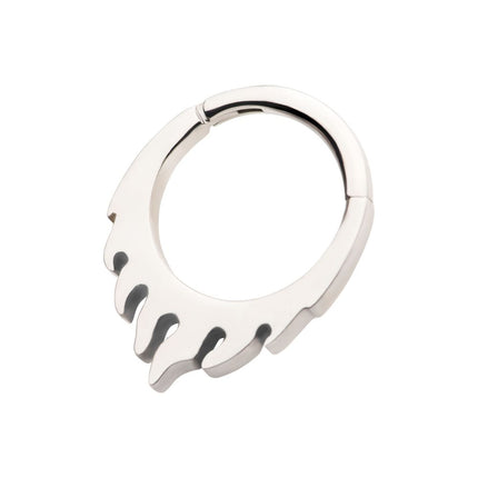 Invictus Titanium Flame Design Front Facing Hinged Segment Clicker