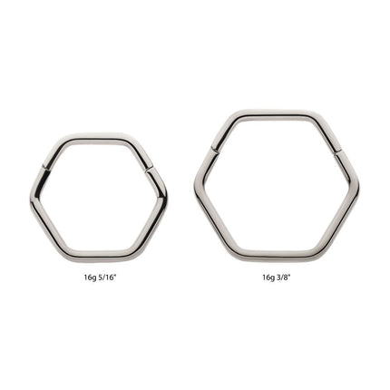 Invictus Hexagon Shape Titanium Front Facing Hinged Segment Clicker